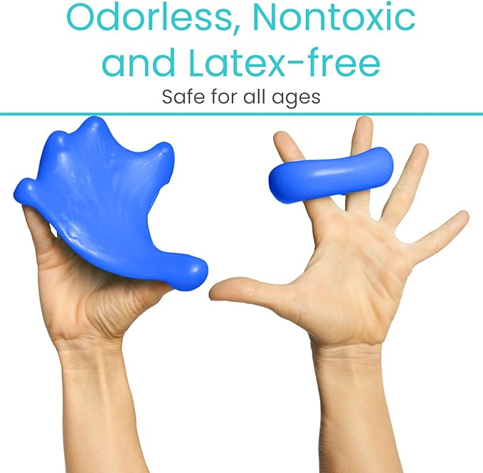 Vive Therapy Putty For Adults, For Hand Therapy (2 Pack) - Occupational Sensory Stress Relief Tools - for Physical Exercise, Finger Pain, Grip Strength, Rehab, Arthritis, Forearms, Fidgeting, Motor Skills