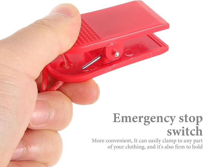 Treadmill Universal Safety Key Treadmill Magnet Lock Fitness Replacement Kit Sports Treadmill Emergency Stop for Running Machine Accessories Red