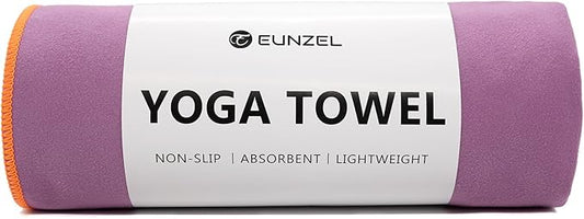 Eunzel Hot Yoga Towel Non-Slip Yoga Mat Towel Ultra-Absorbent Microfiber Towel for Hot Yoga, Pilates，Bikram and Workout 26.5"x 72"