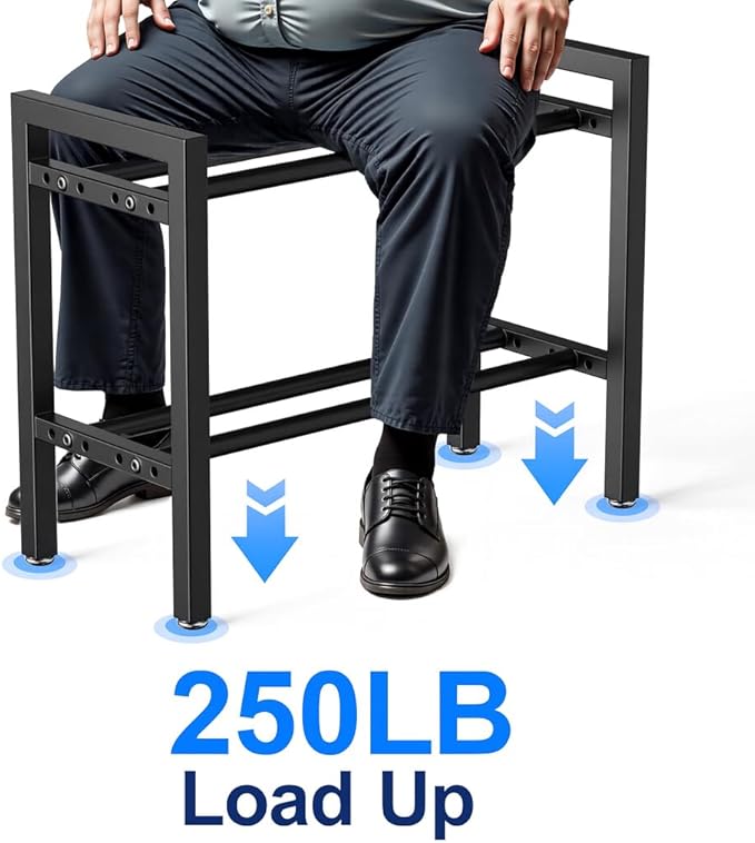 Dumbbell Rack 2-Tier 20 IN Length Adjustable Weight Rack For Home Gym Dumbbells Kettlebell (Rack Only)