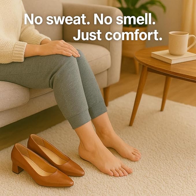 HANDARTE Leather Anti Odor Insoles | Cuttable Odor Eaters Insoles Women | Shoe Deodorizer Thin Insert - Odor Eliminator for Shoes - 100% Natural Goatskin & Anti Sweat - Suitable for No-Socks (Small)