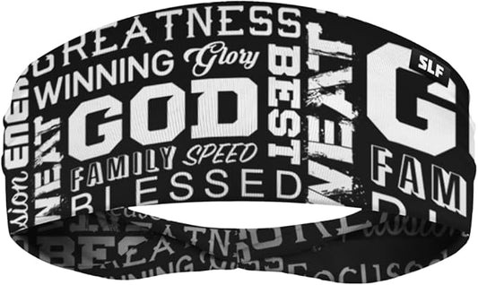 SLEEFS Sweat Bands Headbands Men & Women - Cooling Sports Mens Headband for Running, Football, Basketball, Cycling, Workout - Sweat Moisture Wicking Head Band Stretch Fit, Non-Slip Design - One Size