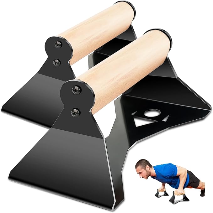 Parallettes Bars - Wooden Calisthenics Equipment for Handstand Training, Push Up Bars & Calisthenics Bar - Handstand Blocks and Pushup Handles for Men