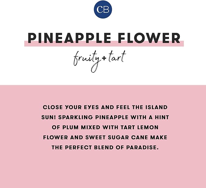 Capri Blue Pineapple Flower Reed Diffuser Set - Includes Reed Diffuser Sticks, Fragrance Oil, and Glass Bottle - Luxury Scented Room Fresheners - Cobalt Blue (8 fl oz)