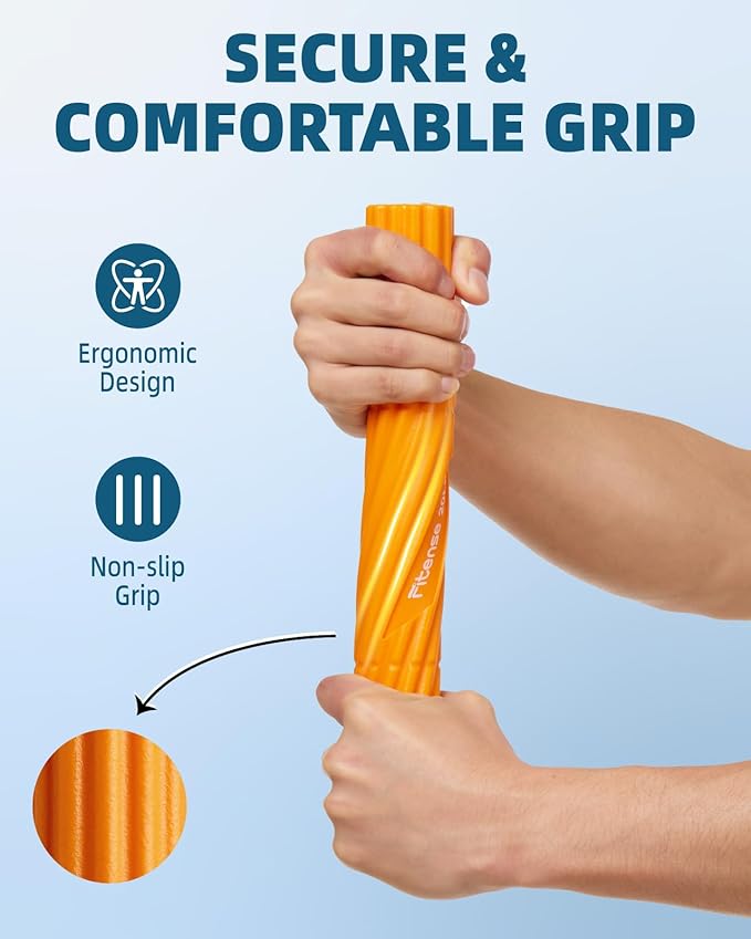 Flex Therapy Bar,Tennis Elbow Therapy Bar, Flexbar for Physical Therapy & Resistance Bar for Golfers Elbow,Tendinitis,Wrist,Forearms Pain, Improve Grip Strength and Relieve Pain