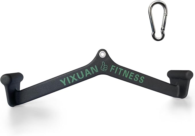 Thickened Steel Wide Grip & Close Grip Lat Pulldown Attachments - V Bar, Double D Row Handle & Tricep Press Down Bar for Home Gym Cable Machine Accessories