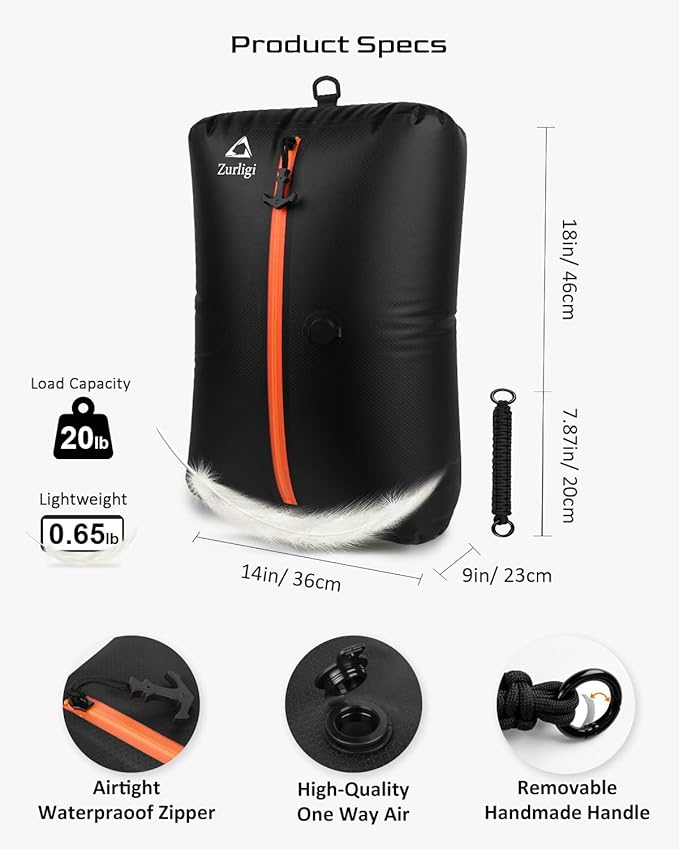 Zurligi Vacuum Compression Bags with Pump for Travel - Reusable, Portable Travel Pack Vacuum Bag Kit for Suitcases, Backpack
