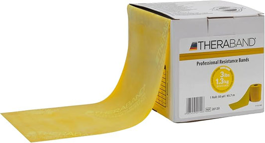 THERABAND Resistance Band, Black, Special Heavy, 50-Yard Roll, Latex Elastic Band for Exercise