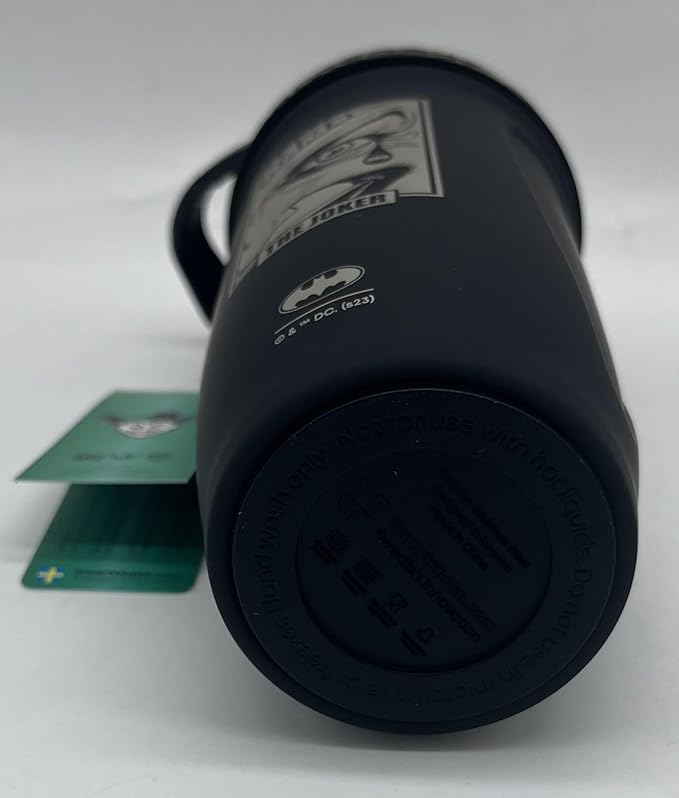 Smartshake DC COMICS Reforce Stainless Steel Protein Shaker Bottle 900 ml | 30 oz - Leakproof Screw-on Lid - BPA Free – Unisex - Non Insulated - The Joker Logo