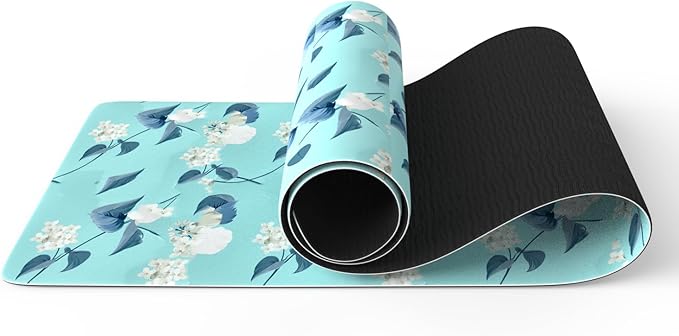 FOLAI Extra Thick Yoga Mat 6mm - Non-Slip Exercise Mat for HIIT, Pilates & Home Workouts & Workout with Free Carry Strap