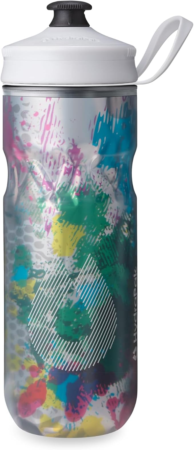 HydraPak | Polar Bottle - Polar Sport Insulated Water Bottle - BPA-Free, Sport & Bike Squeeze Bottle with Handle (Splash Multi, 600ml / 20oz)