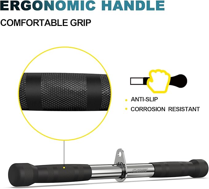 POWER GUIDANCE Cable Machine Attachment, LAT Pulldown Attachments, Cable Attachments for Gym, Home Gym Accessories