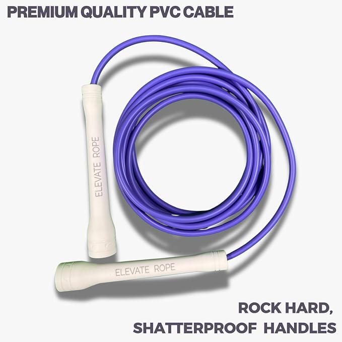 Professional Speed Rope - 3m Adjustable Skipping rope, 5mm PVC with Nylon Core for Cardio, Double Unders & Crossfit - Durable Jump Rope Used for Indoor/Outdoor Training.