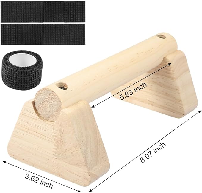 Wooden Parallettes Bars, Calisthenics Equipment for Handstand Training, Mini Handle Pumps, Push Up Bars Fitness, Calisthenics Bar, Handstand Blocks and Pushup Handles for Men