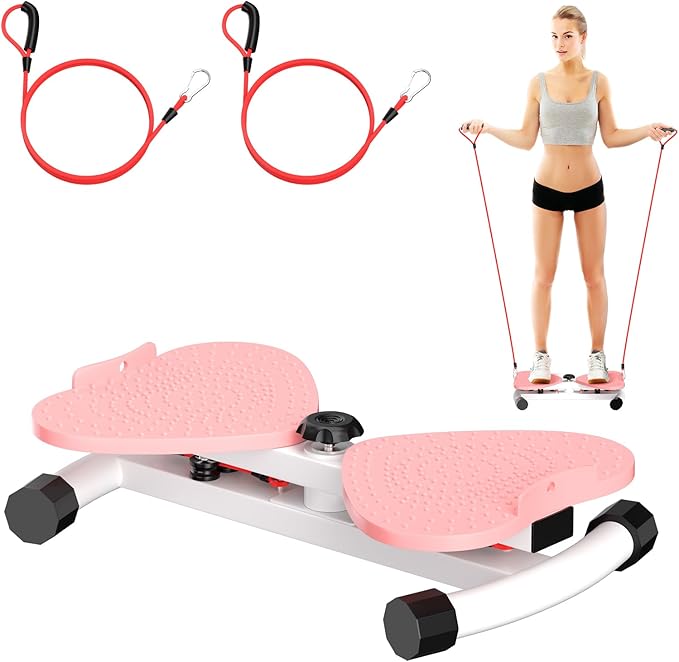 Waist Twister Machine Exercise, Ab Twister Board with 330 lbs Weight Capacity Ultra-Quiet Pilates Board for Women Belly Fat Loss, Noiseless Core Ab Exercise with Foot Massage