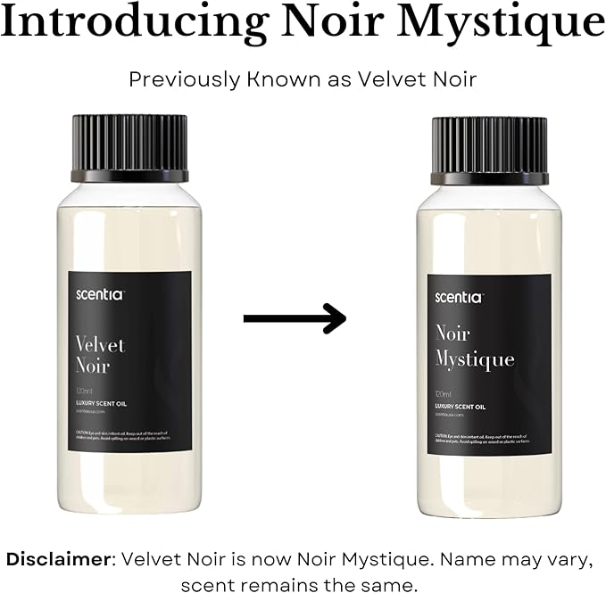 Hotel Diffuser Oil Inspired by 5-Star Hotel Scent-50 mL 1.69 fl oz-Essential Oil Blend Rose, Lemon and Musk Notes for Aromatherapy Ultrasonic & Cold Diffusers-Noir Mystique, Mothers Day Gift