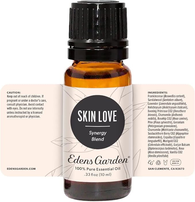Edens Garden Skin Love Essential Oil Blend- 100% Pure Premium Grade, Undiluted, Natural, Therapeutic, Aromatherapy, The Best for Diffusing, Skin, Face, Hair 10 ml (.33 fl oz)
