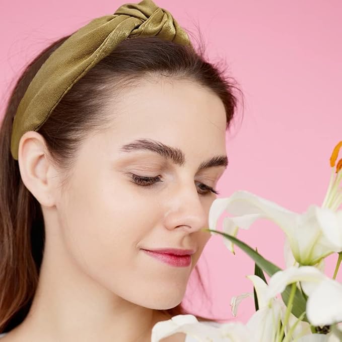 Madison Tyler Headbands for Women | Fashion Boho Top Knotted With Rhinestones Elastic Workout Hairbands | Outdoor and Party Non Slip