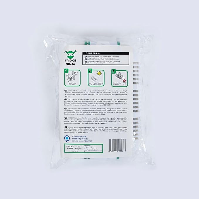 XL Pack of Refrigerator Deodorizer Odor Eliminator – Better than Baking Soda - Refrigerator and Fridge Smell Eliminator – Freezer Deodorizer Odor Eliminator for Refrigerators, Coolers, and Lunch Boxes