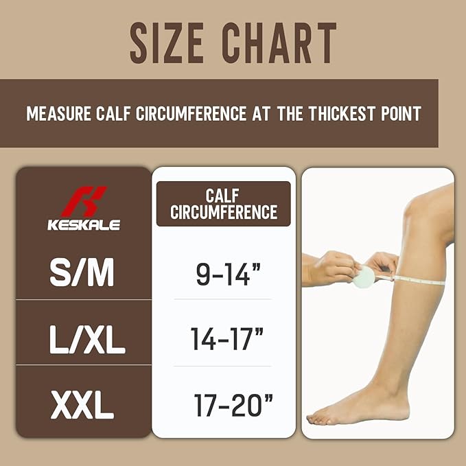 Compression Socks for Men & Women 20-30 mmHg Knee High -Best Support for Medical, Athletic, Sports, Travel (1/2Pairs)