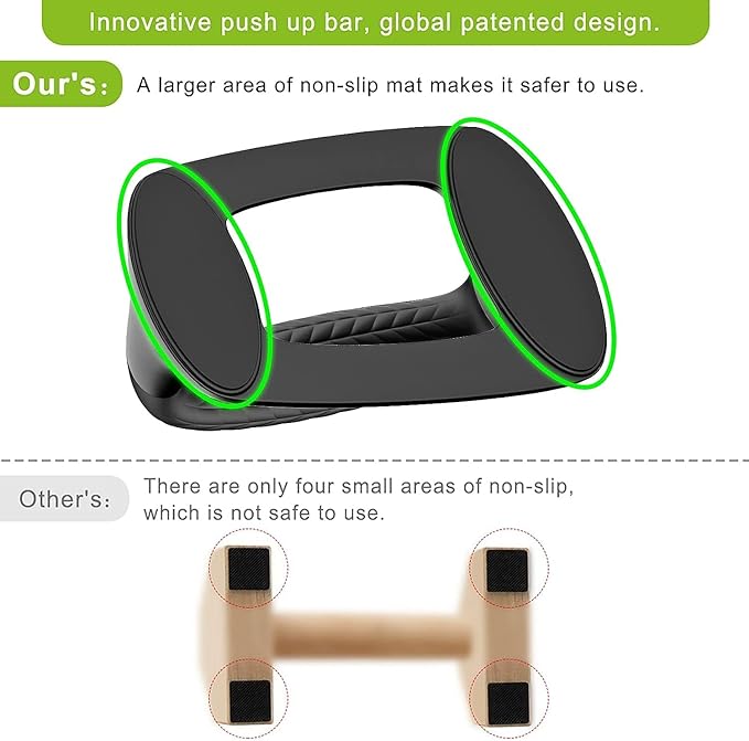 SELEWARE Push Up Bars Pushup Stands Handstand Bars, Soft Rubber Handle Provide Comfy Grip, Fit for Calisthenics, Fitness, Floor strength training, Stable and Sturdy Construction Support 500 lbs