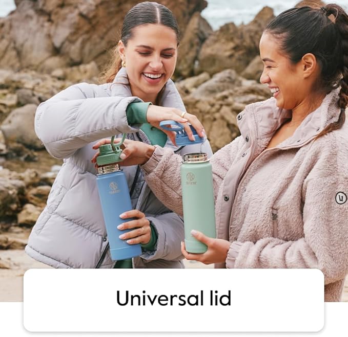 Takeya Actives Water Bottle with Spout Lid - Bottle with Double Stainless Steel Insulation - Dishwasher Safe & BPA-Free - Bottle with Spout Lid & Removable Bumper - 18 oz, Canary