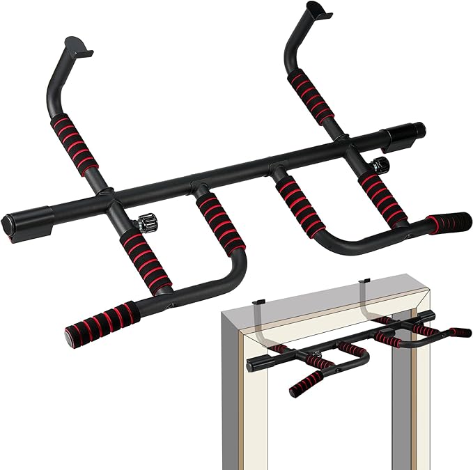 IRON AGE Pull Up Bar for Doorway : 2025 New Pullup Bar - Industrial Grade Steel, Hang & Go Training, Multi-Grip Horizontal Array