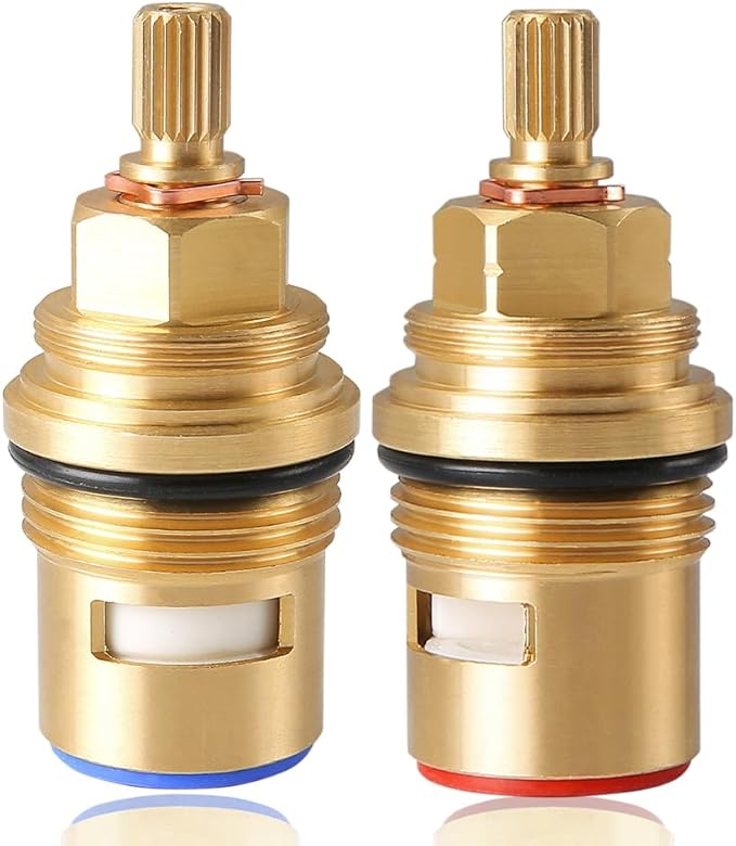 2Pack Ceramic Cartridge for Grohe 45887000 45888000, Faucet Cartridges Replacement Parts, Bathroom Faucet Cartridge Replacement, Cold and Hot Water for Ceramic Cartridges