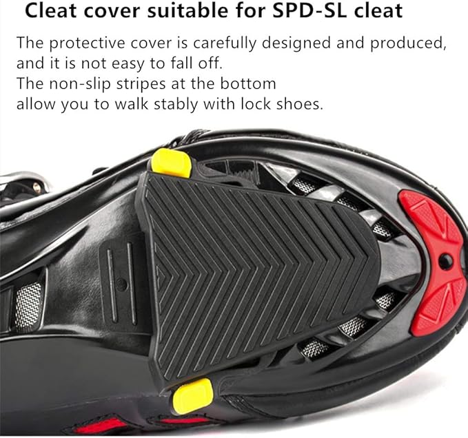 Bike Pedals Road Bike Pedals Ultralight Pedals Compatible with Shimano SPD-SL + Cleat Set + Cleat Covers, 3 in 1