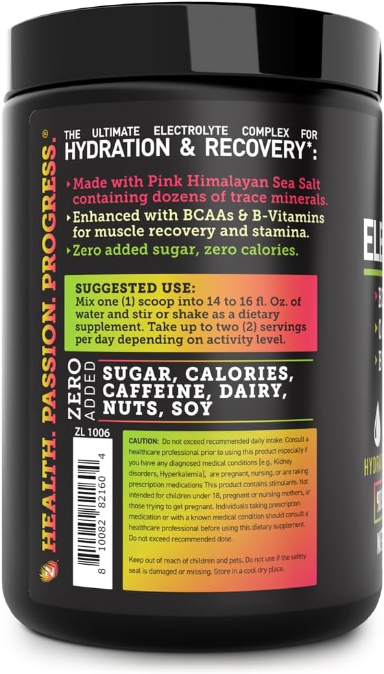Enhanced Electrolyte Powder (Passion Fruit Orange Guava | 90ct.) w/ 0 Sugar +BCAAs +B-Vitamins Electrolyte Supplement w Potassium Zinc & Magnesium for Hydration - Keto Electrolytes