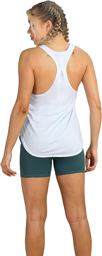 icyzone Women's Racerback Workout Athletic Running Tank Tops Loose Fit (Pack of 2)