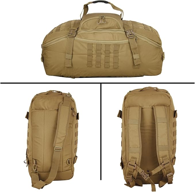 Gym Backpack for Men Sports Duffel Bag Gym Bags with Three Ways of Carrying (TAN-60L)