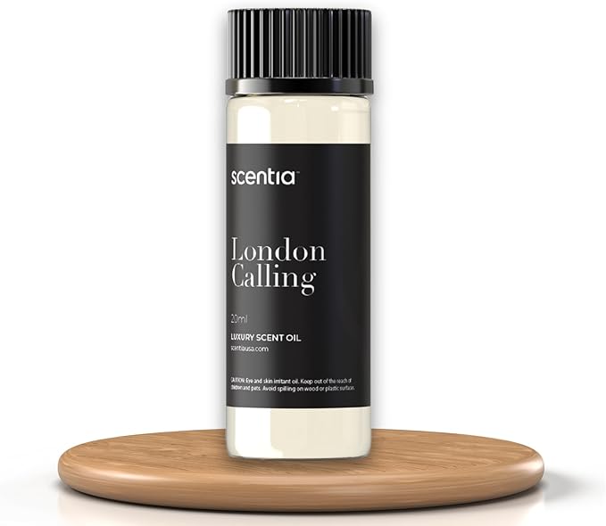 Hotel Diffuser Oil Inspired by Ferrari - 20 ml 0.67 fl oz - Essential Oil Blendwith White Tea, Cedarwood & Soku Lime for Aromatherapy Diffusers and Humidifiers - London Calling
