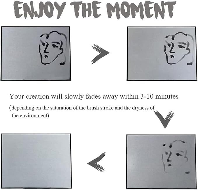 Inkless Water Drawing Board with Zen Garden and Sand Sphere, Buddha Water Drawing Board, Zen Meditation Board, Zen Sand Tray Therapy Kit for Relaxation and Meditation