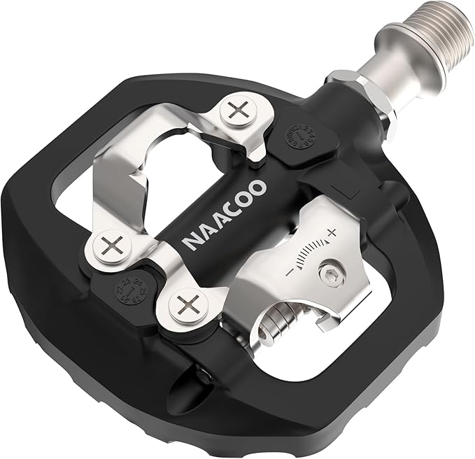 Bike Pedals Dual Platform Compatible with Shimano SPD Mountain Clipless Pedals,3-Sealed Bearing Lightweight Nylon Fiber Bicycle Pedals for Outdoor Spin Exercise Peloton Fit Trekking Bike