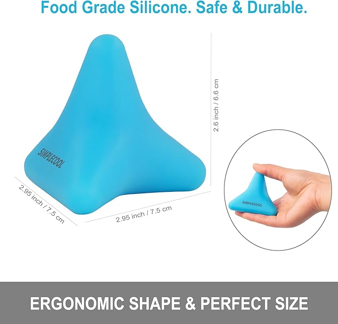 Trigger Point Massage Tool. Massager Ball for Deep Tissue Myofascial Release Physical Therapy Foot Plantar Fasciitis Pain Relief Muscle Knot Psoas Hip Flexor Iliacus Release. 3×2.6 in (Blue)