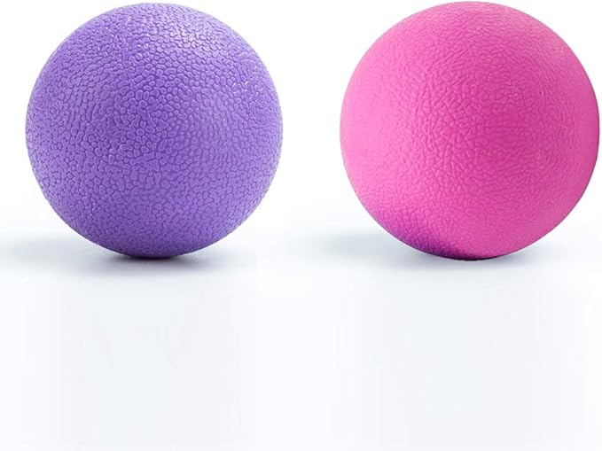 Yoga Massage Ball&Massage Ball, Best Trigger Point Ball, Myofascial Release, Fascia Release, Massage Balls for Foot, Massage Balls for Back, Trigger Point Therapy Balls. (Pink+Purple)