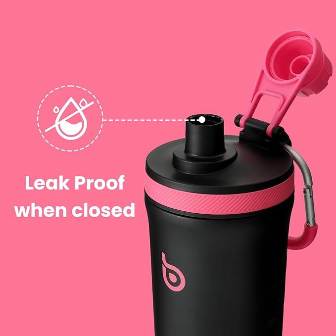 BOTTLE BOTTLE 26 oz Insulated Shaker Bottle Insulated Water Bottle for Men and Women Protein Shaker Bottles for Gym Water Cup black