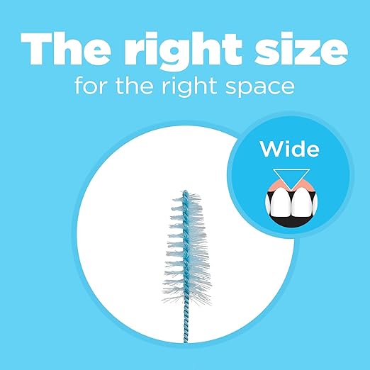 GUM Proxabrush Go-Betweens Refills - Wide - Compatible with GUM Permanent Handle - Reusable Interdental Brushes - Soft Bristled Dental Picks, 8 Count