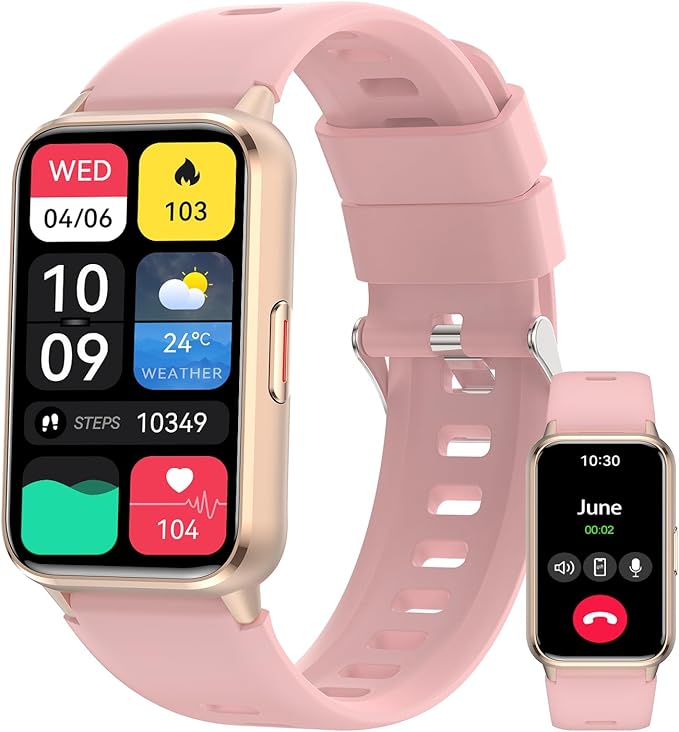 Smart Watch for Women, Fitness Tracker (Answer/Make Calls), with 1.47″ AMOLED Always-On Display, 24/7 Heart Rate, Sleep, 110+ Sport Modes, Custom Watch Faces, Compatible with Android&iPhone, A1