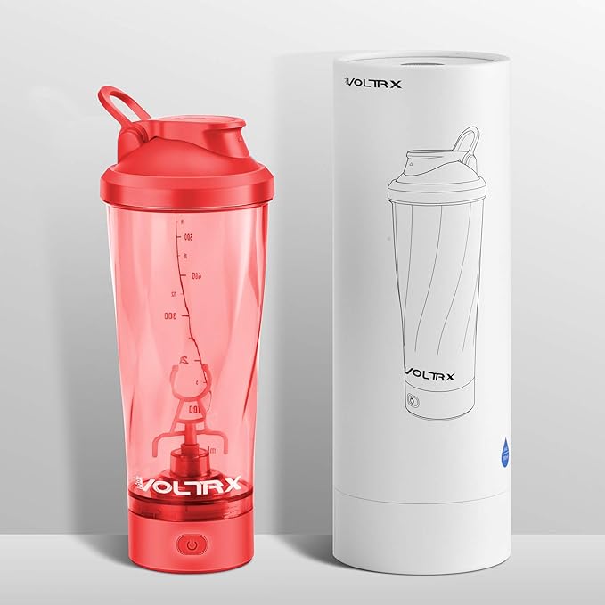 VOLTRX Premium Electric Protein Shaker Bottle, Made with Tritan - BPA Free - 24 oz Vortex Portable Mixer Cup/USB Rechargeable Shaker Cups for Protein Shakes