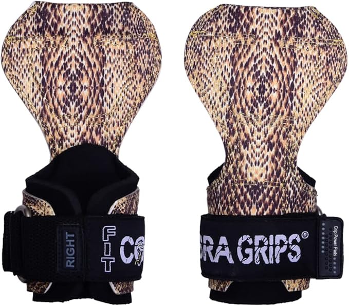 Cobra Grips PRO Weight Lifting Gloves Heavy Duty Straps Alternative Power Lifting Hooks for Deadlifts Adjustable Neoprene Padded Wrist Support Bodybuilding