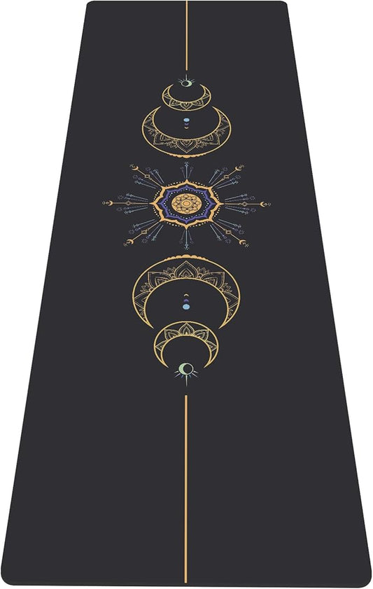 nuveti Yoga Mat Print Extra Thick TPE Non Slip Fitness Exercise Mat with Carrying Bag,72"x24" Extra Thick 6MM Exercise & Workout Mat for Yoga, Pilates Fitness and Floor Exercises