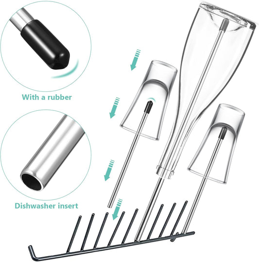 Bottles Bottles Bottles Bottle Holders Dishwasher 8pcs Dish Drying Rack Stainless Steel Insert Sticks Compatible for Soda Bottles Utensil Holder Utensil Holder Utensil Holder