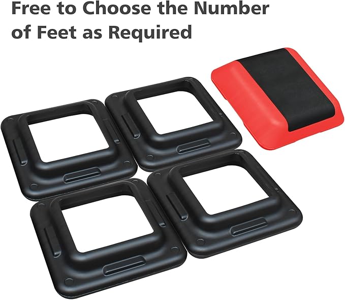 16" x 16" Adjustable Workout Aerobic Exercise Step Platformwith Adjustable Risers, Non-Slip Rubber Surface for Home Gym Cardio Training