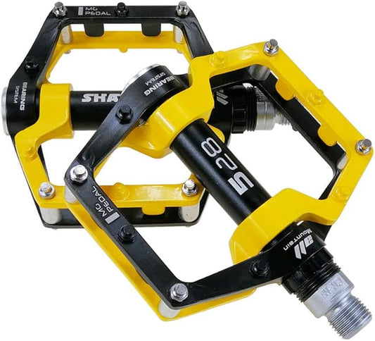 Bicycle Pedals-Aluminium Alloy Bicycle Pedals-Mountain Bike Pedals with Removable Non-Slip Studs 9/16