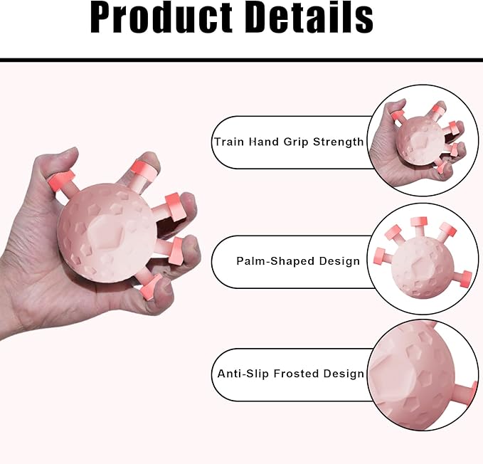 2 Pack Finger Grip Strengthener, Power Ball Hand Exerciser, Forearm Strengthener, Grip Strength Trainer Ball for Strength Finger Exerciser Gripper Tool