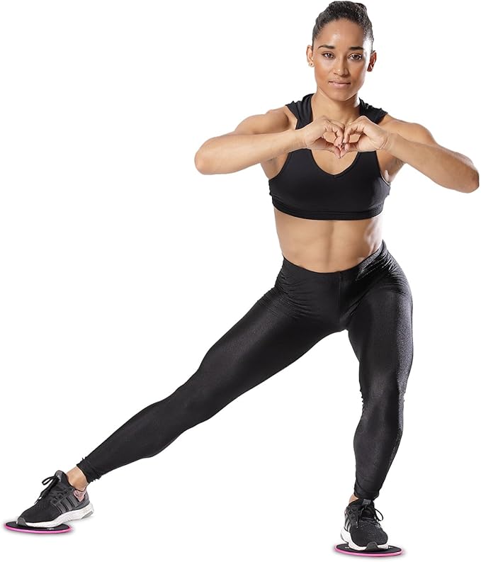 Your Choice Core Sliders - Dual Sided Exercise Gliding Discs for Carpet & Hardwood, 7" Workout Sliders