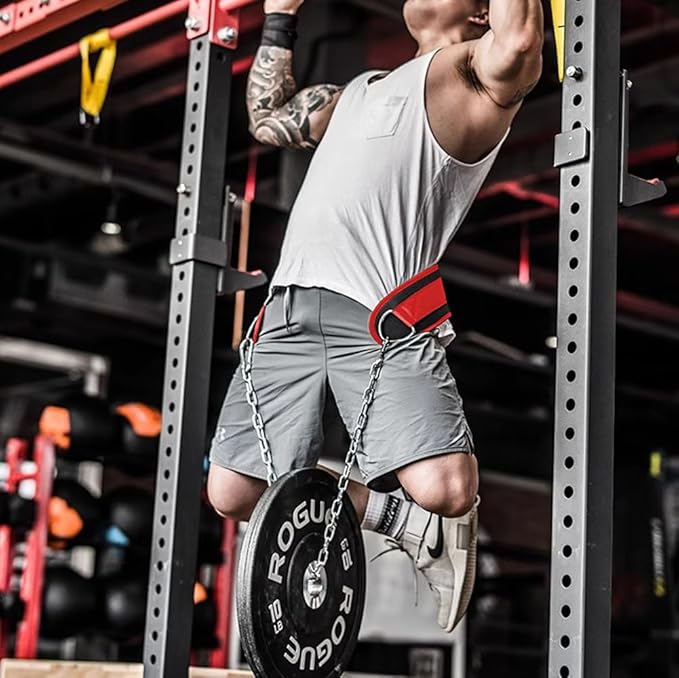 Heavy Duty Dip Belt With Chain - Weighted Pull Up Belt for Workout