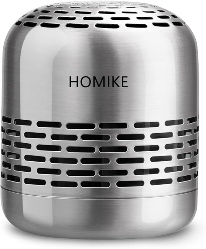 HOMIKE Refrigerator Deodorizer, Odor Eliminator,Last up to 10 Years for Car,Closet,Shoes Cabinet,Fridge and Freezer,Outperforms Baking Soda and Activated Carbon(Stainless Steel)